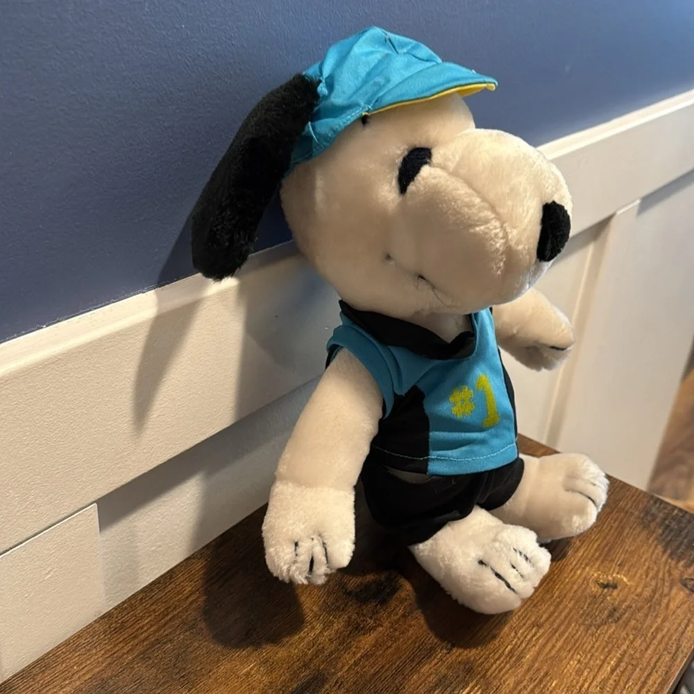 Snoopy Vintage Applause 1968 Bicycle Racing Plush Animal with tags